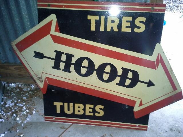 Great Vibtage Metal Hood Tire Sign