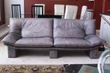 Nicoletti Salotti leather sofa in excellent condition - really rare lavender color - comes with a matching loveseat