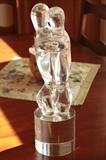 Murano glass sculpture titled "The Lovers" - handmade and signed.