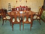 Henkel Harris DR table 8 chairs and buffet