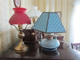 Beauticul antique lamps throughout home