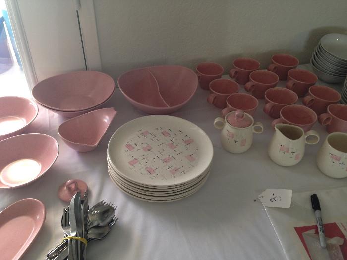 Vernonware Tickled Pink 1950s pottery
