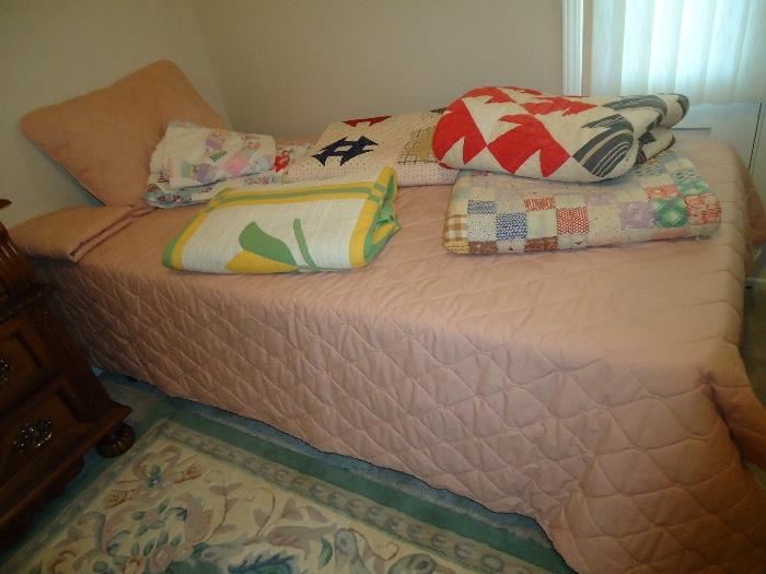 Quilts, quilt tops, twin mattress sets