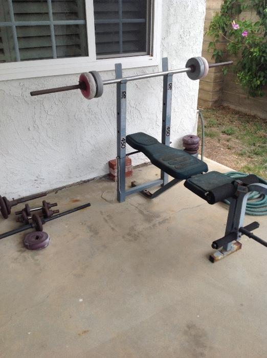 Exercise equipment and weights 