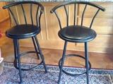 Pair black barstools