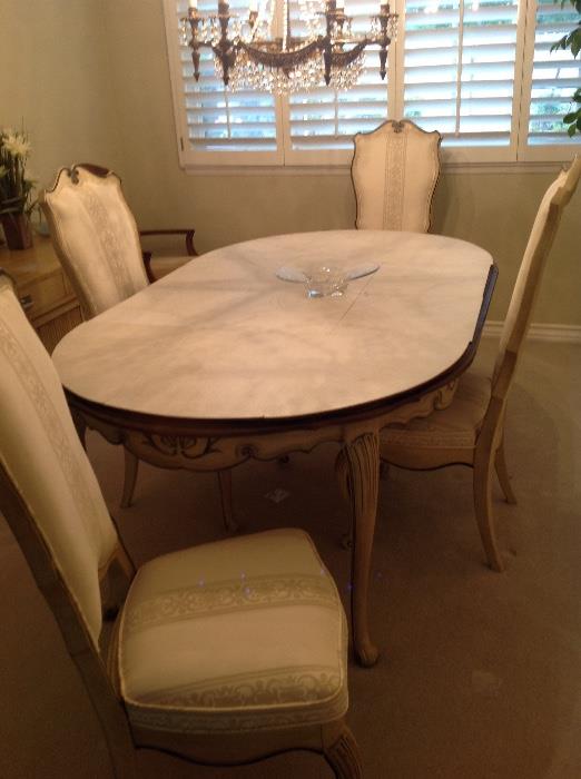 Dining table with 4 chairs and cover (cover shown here) great condition 