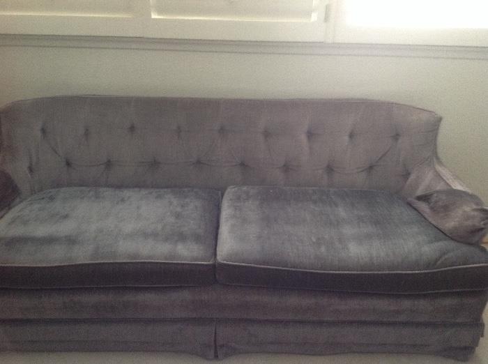 Grey suede couch 