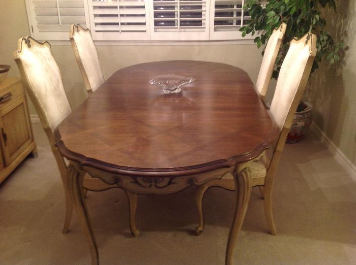 Antique dining set with 4 chairs