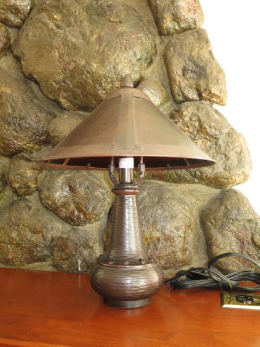Craftsman-Style Copper Lamp