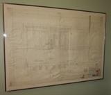 Rare, 1930's Warner Bros. Blueprint of the Backlot "Granite" Courthouse - still standing!!