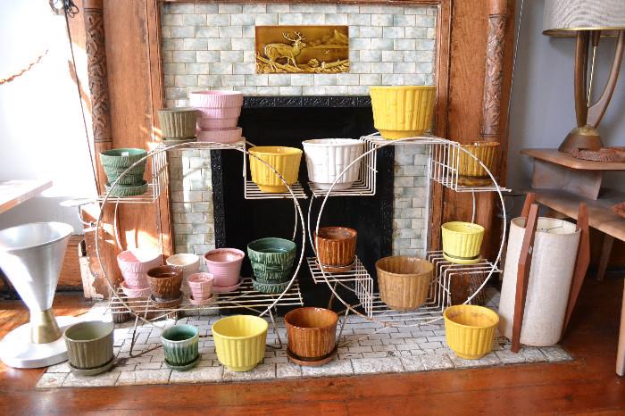 Retro ceramic planters of all sizes and shapes...