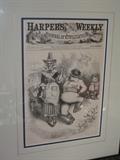 Harper's Weekly Holiday drawing professionally framed