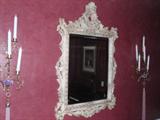 VERY DECORATIVE MIRROR AND PRETTY WALL SCONES