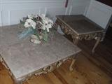 CHIPPENDALE BALL AND CLAW FEET , MARBLE TOP COFFEE AND END TABLE, THESE ARE FANTASTIC