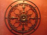 LARGE ROUND METAL WALL DECOR