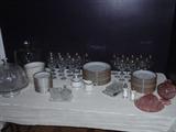 VIEW OF ALL THE GLASSWARE , ANOTHER PICTURE OF THE 16 PLACE SETTING NORITAKE WILL BE POSTED SOON