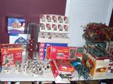 LARGE TABLE OF CHRISTMAS STUFF