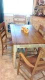 ETHAN ALLEN TABLE AND CHAIRS, VERY NICE