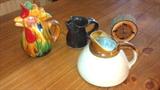 COOL ITEMS, NOTICE THE WOOD CLOCK WITH PAINTED DEER AND BEARS