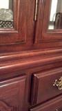 view of mahogany wood, china cabinet