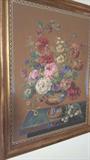 fantastic tapestry, framed, old
