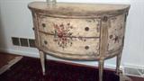 Louisiana style hand painted foyer cabinet,,,,,super nice,,,,just about everything in this house is in fantastic condition,,,,,A MUST VISIT ESTATE SALE,,,,Selling Absolute