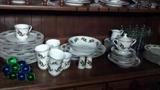 christmas dishes and tea glasses