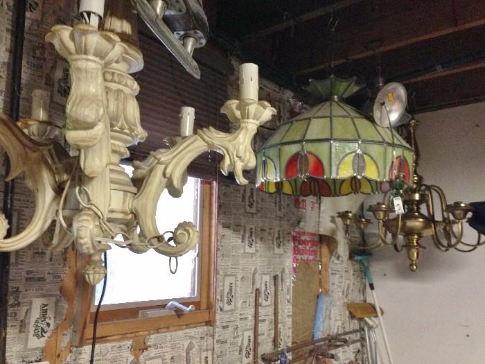 Great chandeliers in the Laundry Room!