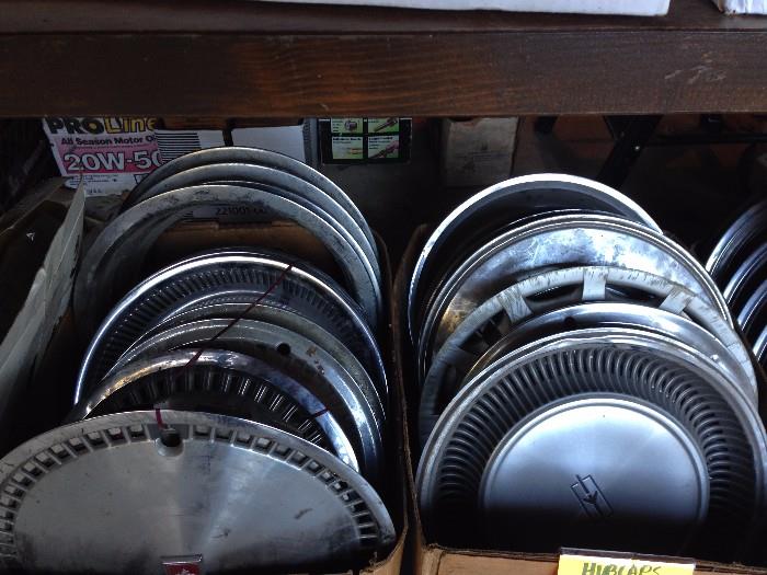 Vintage hubcaps!                                                                 Priced at $6 each, NOW ONLY $2.10 EACH!