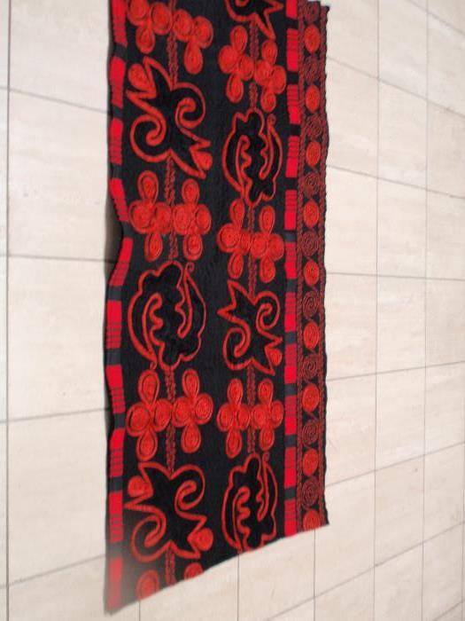 Woven Kente cloth wall hanging