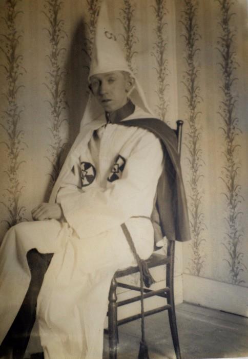 Vintage original photo of Klan member, written on back "Uncle Lucas Jackson, Athens, GA 1920's
