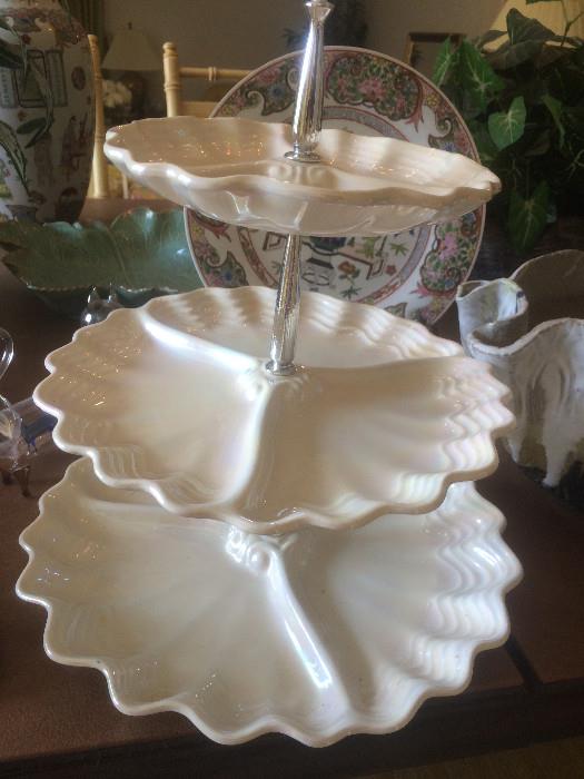 Three-tiered serving dish by Maddox of California