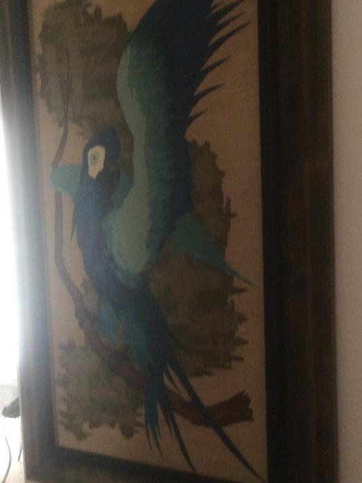 Parrot painting by Van Lowe