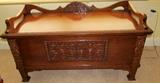 CARVED, ANTIQUE CHEST