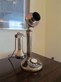 BRASS, CANDLE STICK TELEPHONE