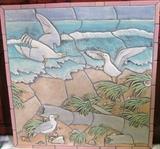 ONE OF A KIND, WILDLIFE THEME, HAND FIRED TILE, "PAINTING"