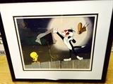  WARNER BROTHERS, LOONEYTOONS, SYLVESTER AND TWEETY , CEL, SIGNED BY FRIZ FRELENG