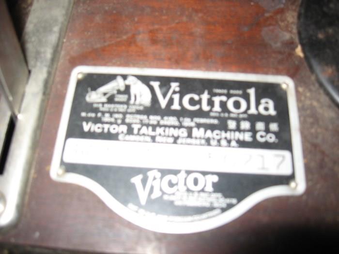 Label on Victrola