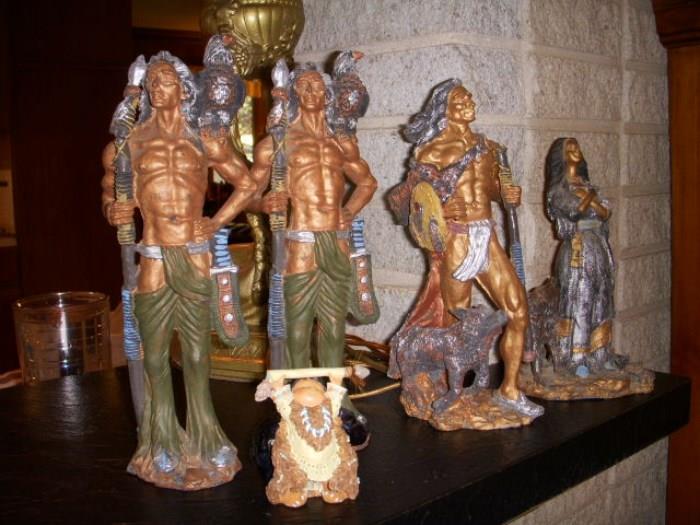 Cast Native American figures