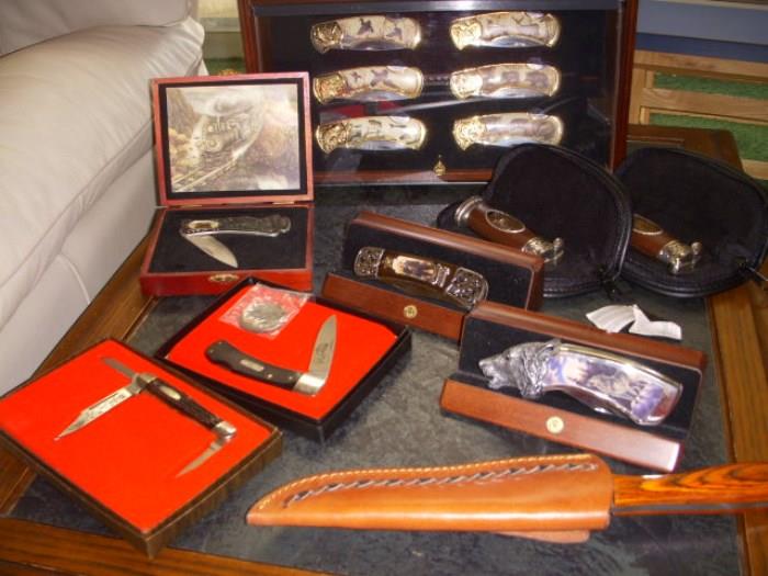 Some of the knives for sale.