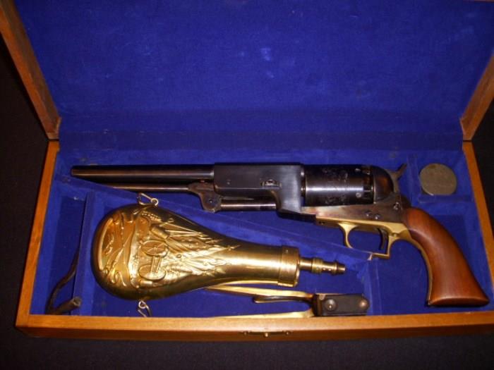 Cased replica .44 Colt Walker (think 'Outlaw Josie Wales' style) with accessories.