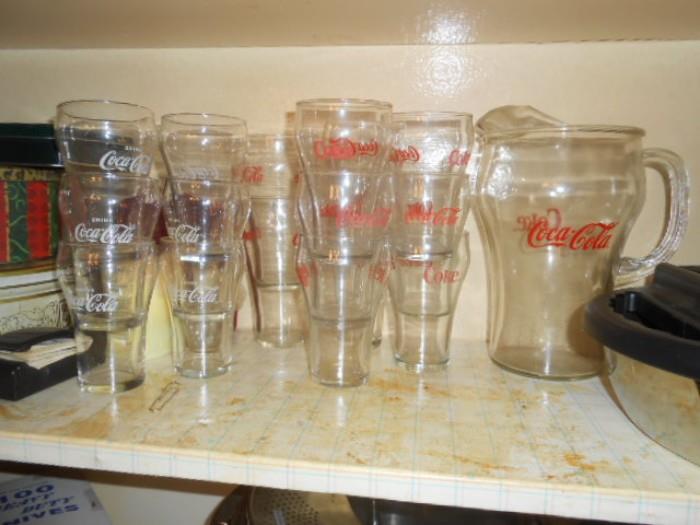 Coco Cola glass collectibles
