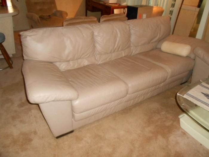  one sofa is available, leather