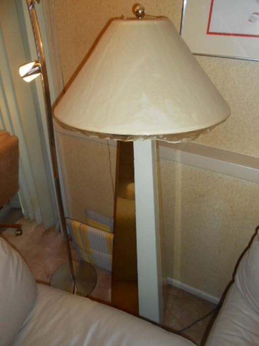 modern floor lamp with mirrored side