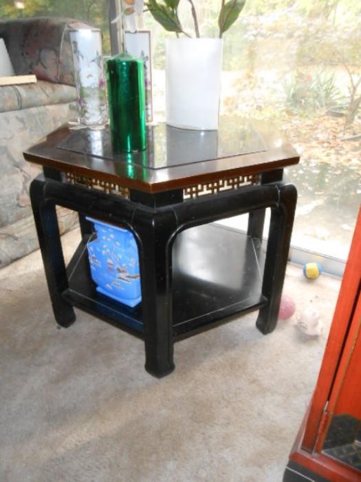 marbel top 6 sided table, 