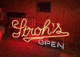 Vintage neon Stroh's sign