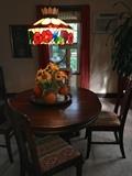 Vintage Pedestal Dining Room table & chairs