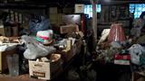 Basement wide shot. Boxes, smalls, tools, cltohing, lighting, hairpin leg tables, industrial items & more!