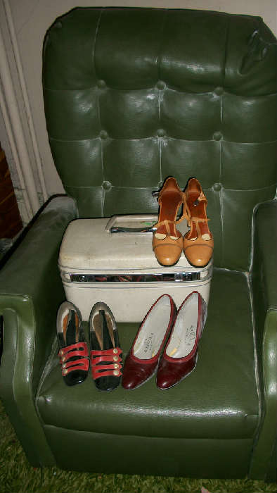Vintage shoes from Josephs! Train cases...