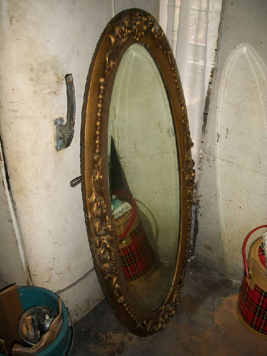 Vintage gold gilded dressing mirror